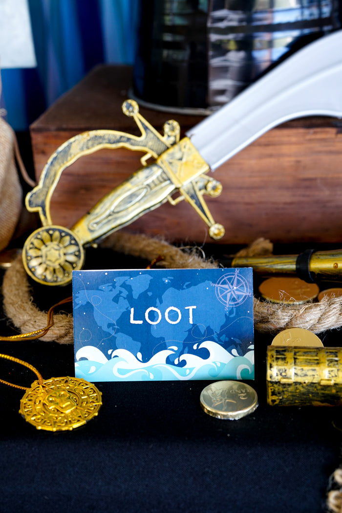 Pirate Party Food Labels | Pirate Tent Cards and Flag Designs