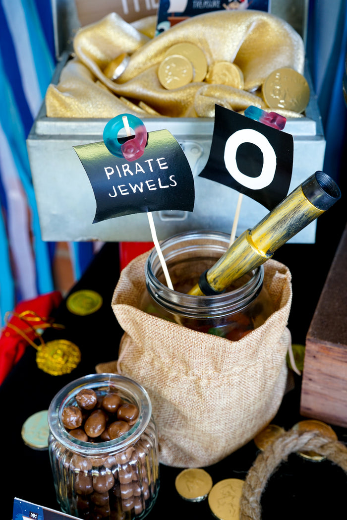 Pirate Party Food Labels | Pirate Tent Cards and Flag Designs