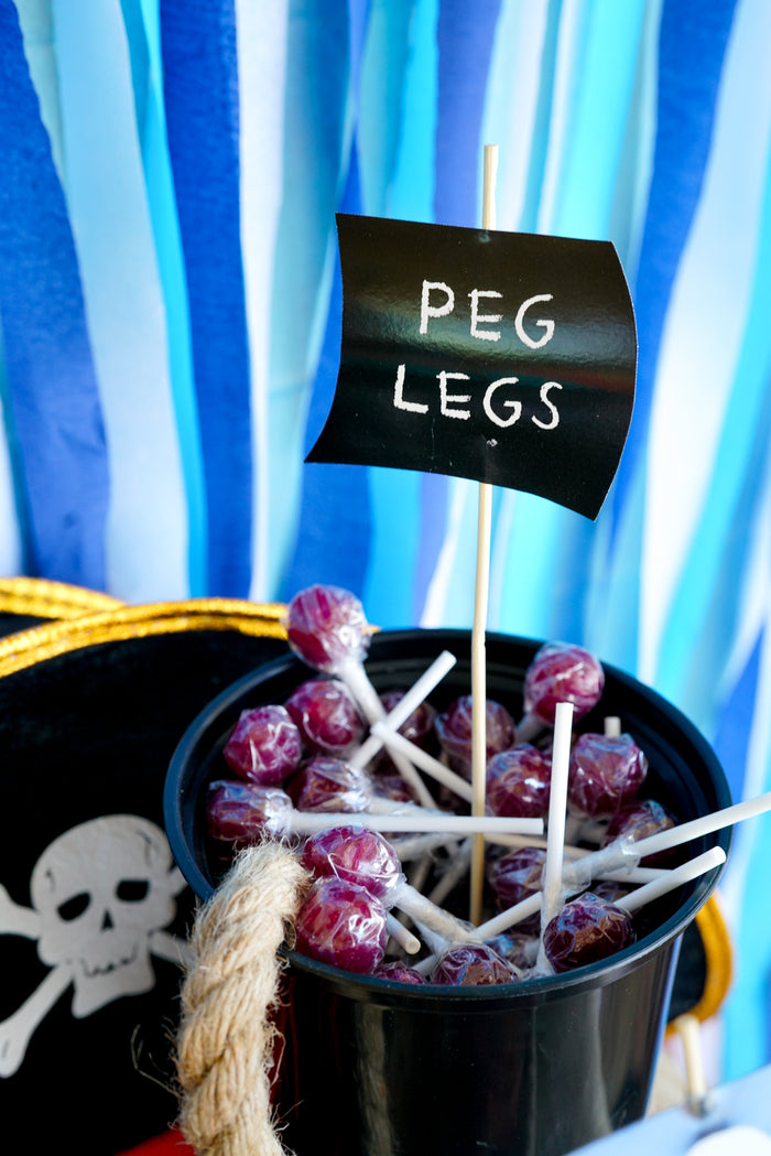 Pirate Party Food Labels | Pirate Tent Cards and Flag Designs