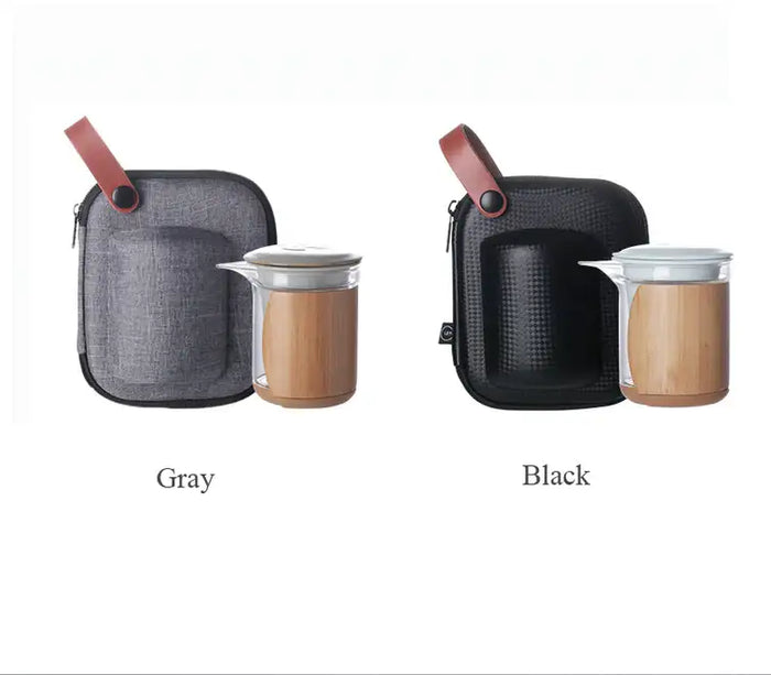 Portable Gongfu Tea Set for Travelling 2 Color Variations - King Tea Mall