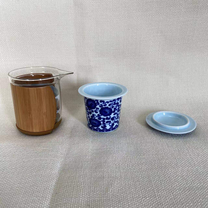 Portable / Traveling Gongfu Teaset Cup, Pitcher, Brewing Cup, Bamboo Tray in 1 B - photo 4