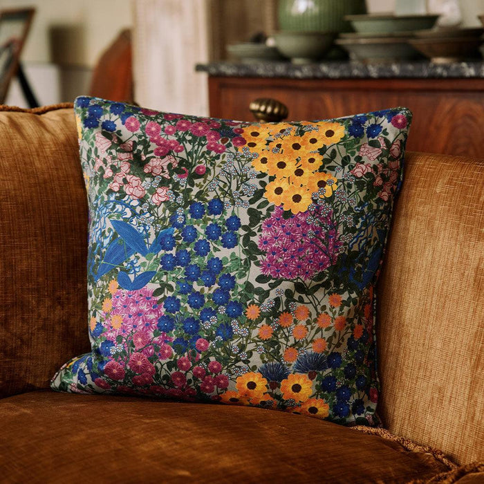 Styled view of the Pré Fleuri Organic Cotton Square Pillow Cover