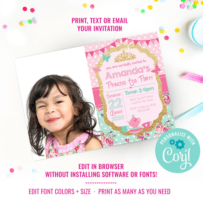 Princess Party Photo Invitation
