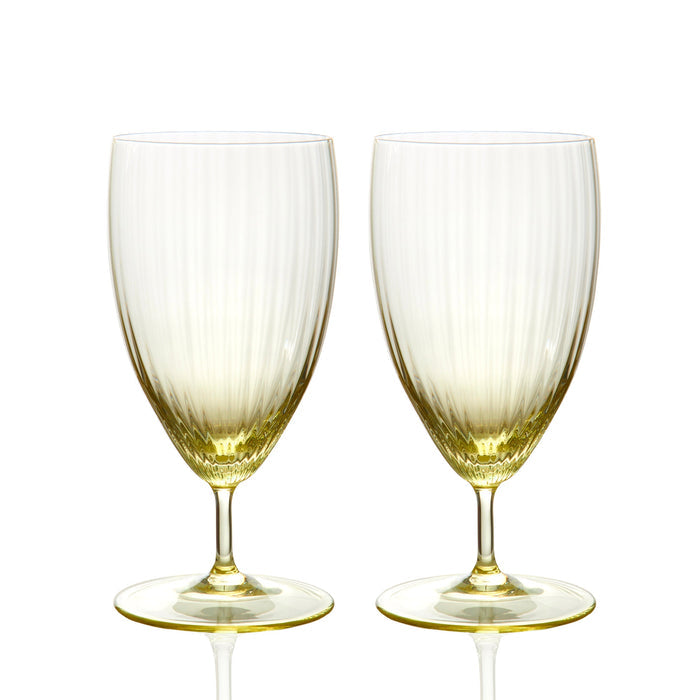 Quinn Mouth-Blown Crystal Everyday Glasses — Citrine view