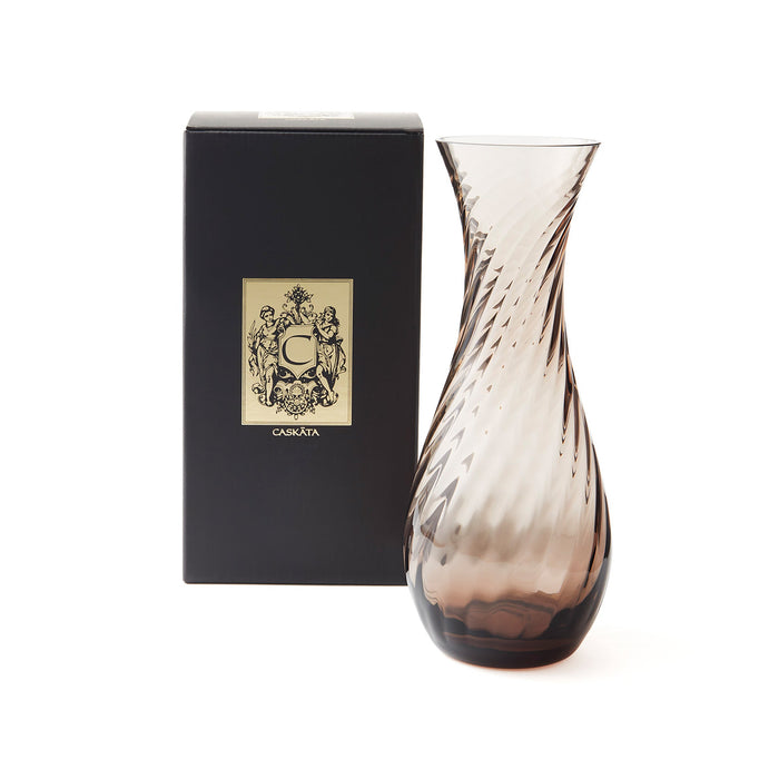 Quinn Mouth-Blown Crystal Carafe — Mocha view