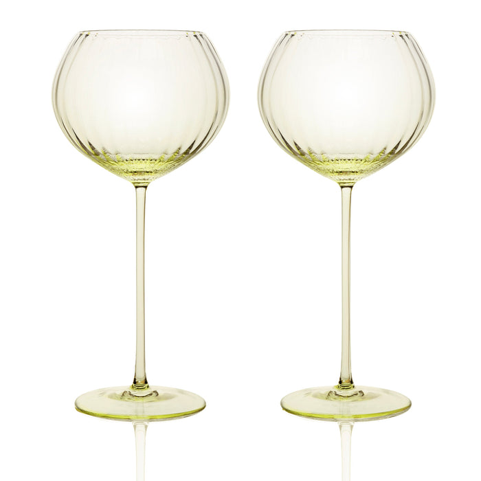 Quinn Mouth-Blown Crystal Red Wine Glasses — overall form and detail