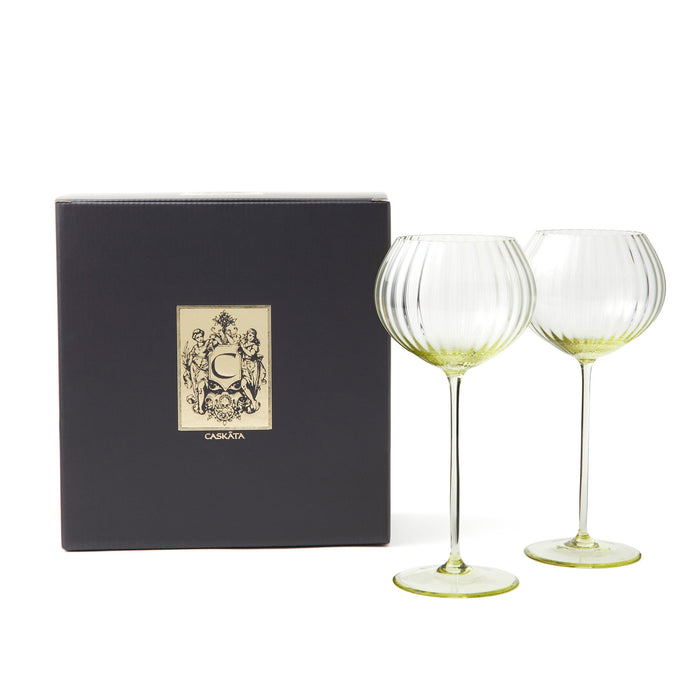 Quinn Mouth-Blown Crystal Red Wine Glasses — Citrine view