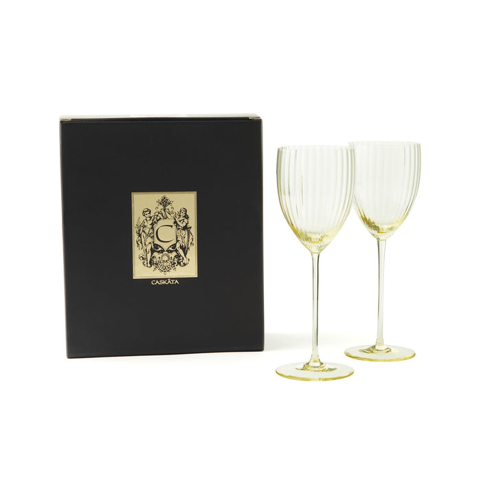 Quinn Mouth-Blown Crystal White Wine Glasses — collection styling with coordinating pieces