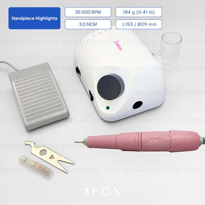 Saeshin Brillian B210 + H350 Pink 35k RPM SET Drill machine Saeshin