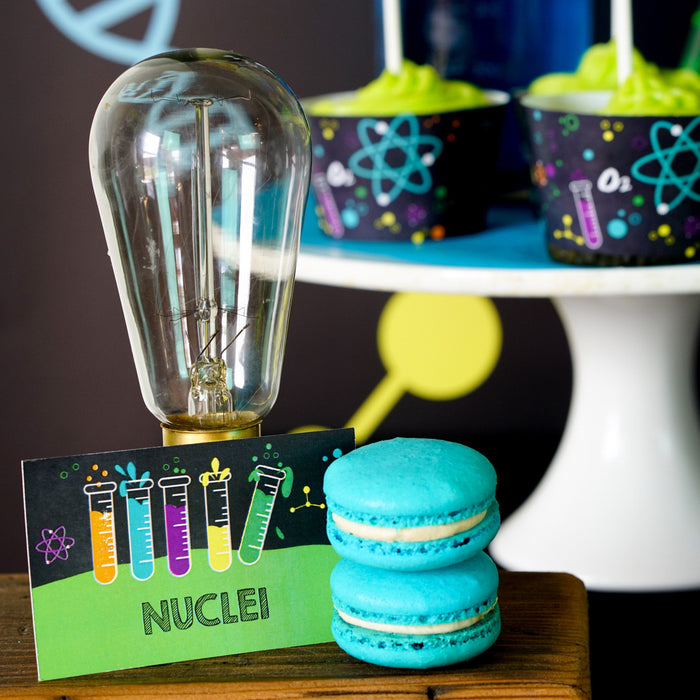Science Experiment Party Food Label Tent Cards | Mad Scientist Party Labels