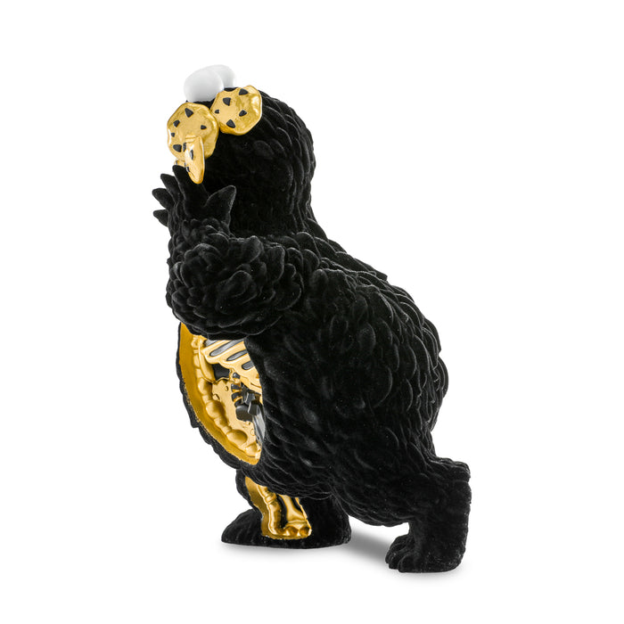 Sesame Street Kaiju Anatomy Cookie Monster 8-inch vinyl art figure, Midnight Edition, limited Kidrobot exclusive, detailed flocked design.
