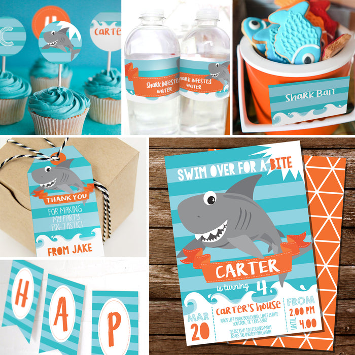 Shark Party Printable Decor Set