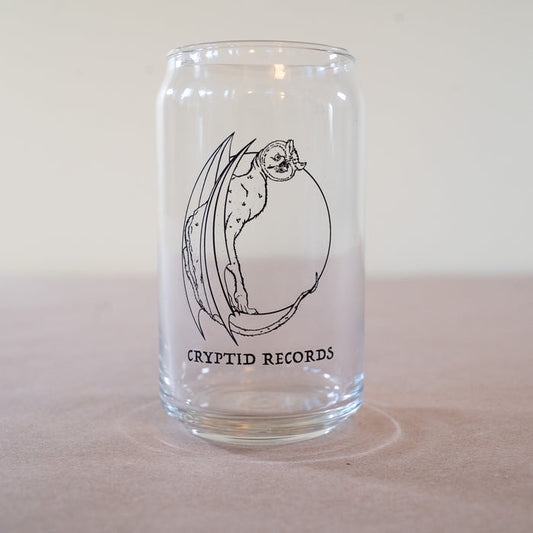 Shwoot Owl soda can glass from Cryptid Records