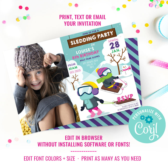 Sledding Party Invitation