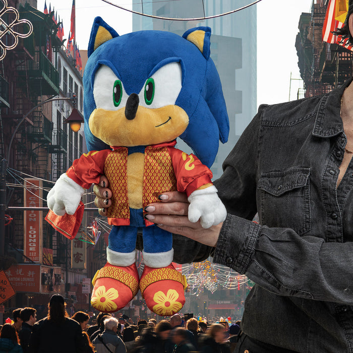 Sonic the Hedgehog Year of the Snake plush toy, soft and detailed, featuring Sonic in a festive design, from the Sonic the Hedgehog plush collection.