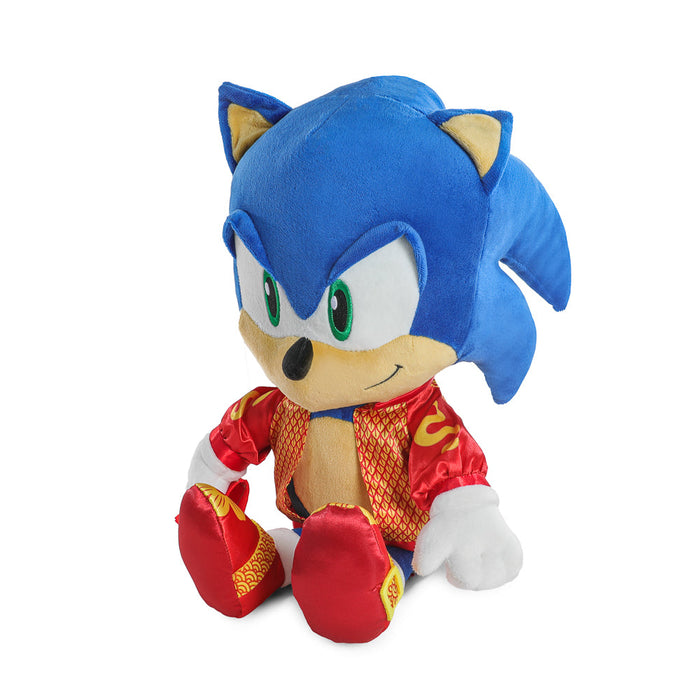 Sonic the Hedgehog Year of the Snake plush toy featuring Sonic character from Sonic the Hedgehog series, medium size and soft fabric.