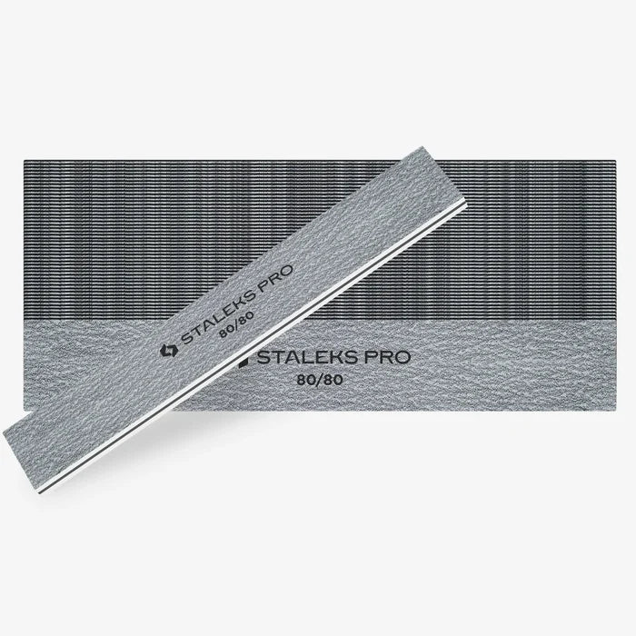 Staleks Straight mineral nail file EXPERT 30 80/80 grit (50 pcs) Nail file Staleks