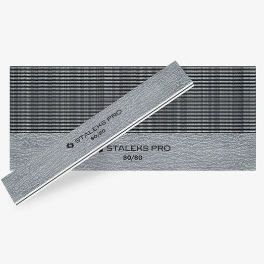 Staleks Straight mineral nail file EXPERT 30 80/80 grit (50 pcs) Nail file Staleks
