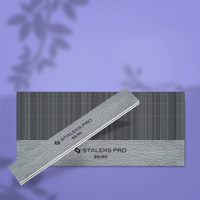 Staleks Straight mineral nail file EXPERT 30 80/80 grit (50 pcs) Nail file Staleks