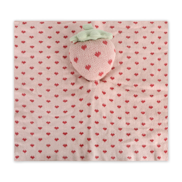 Strawberry - Organic Baby Lovey Security Blanket