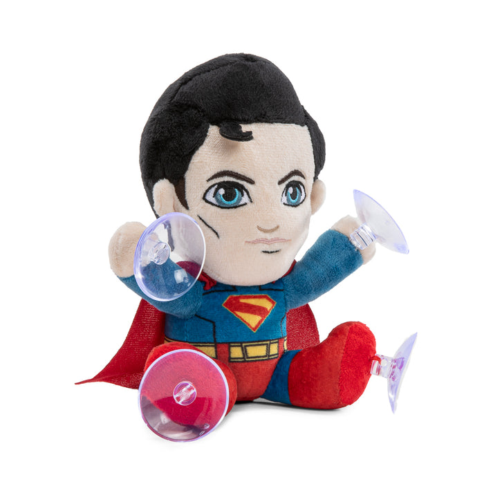 Superman plush window clinger featuring Superman from the 2025 legacy series, made by DC Comics, for decorative display