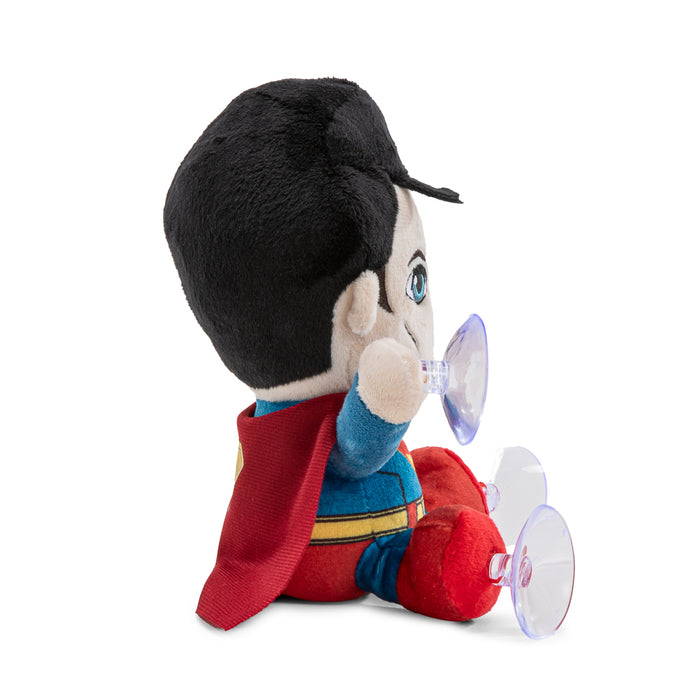 Superman plush window clinger from DC Comics featuring Superman in a vibrant, detailed design for decorative window display.