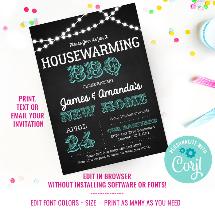 Housewarming BBQ Invitation