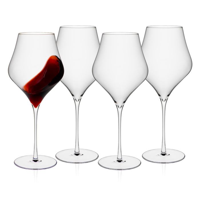 Terrace Lead-Free Crystal Red Wine Glasses — overall form and detail