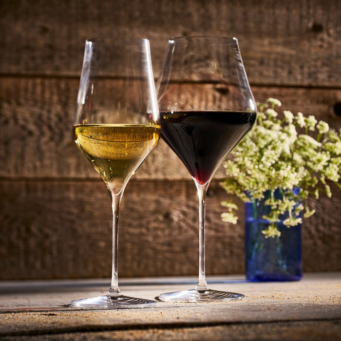 Terrace Lead-Free Crystal Red Wine Glasses — White view