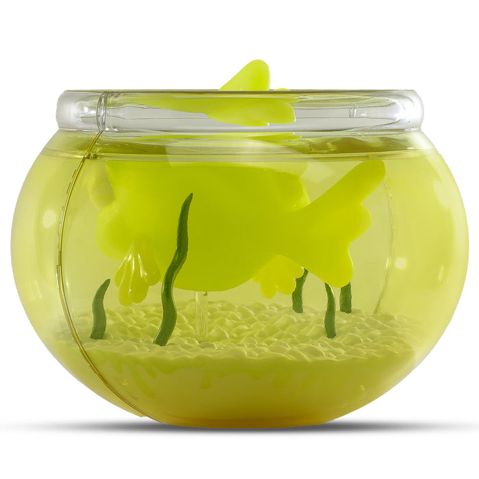 The Simpsons Blinky in Fish Bowl glow-in-the-dark vinyl art figure, 5.5 inches, radioactive edition, collectible character from Kidrobot.