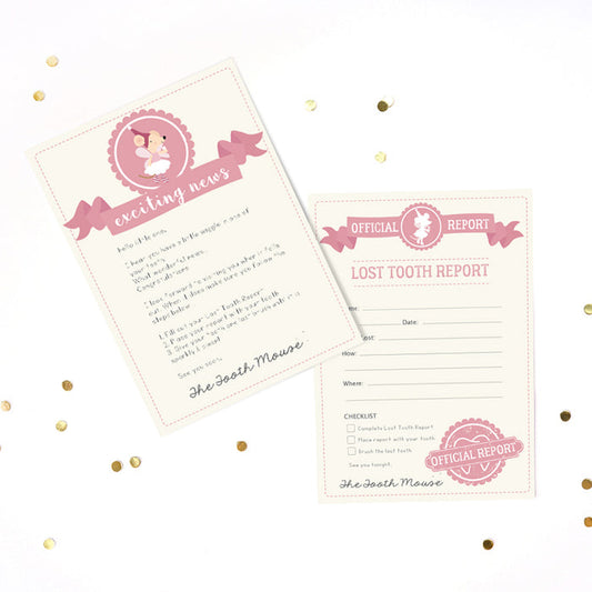 Tooth Mouse letter and lost tooth report