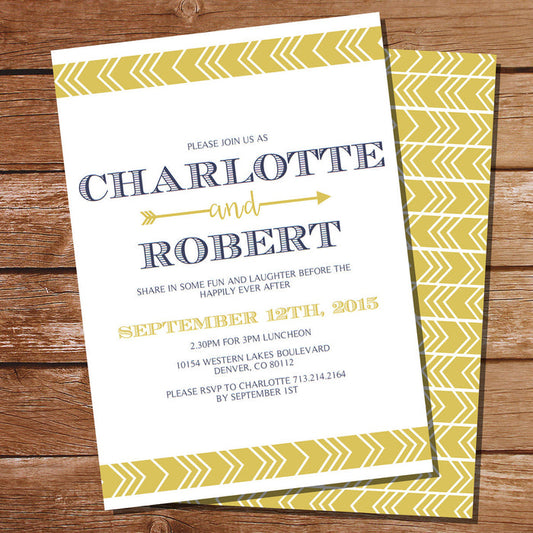 Tribal Rehearsal Dinner Invitation | Couples Shower Invitation