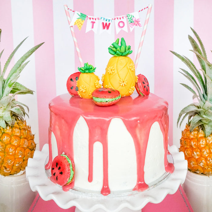 Tropical Party Mini Cake Bunting