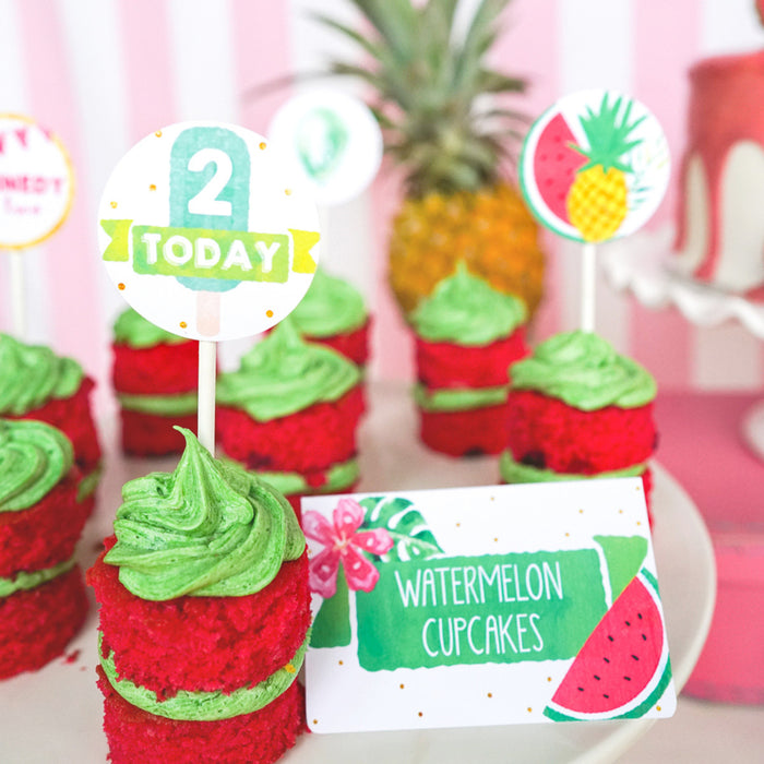 Pineapple Party Food Labels
