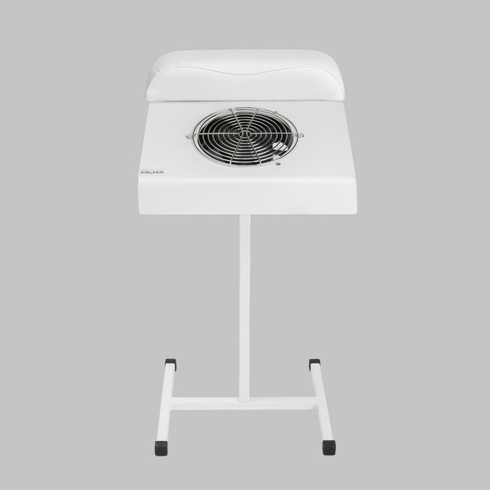 ULKA Pedicure Basic White nail dust collector on the white stand ULKA Dust collector ULKA