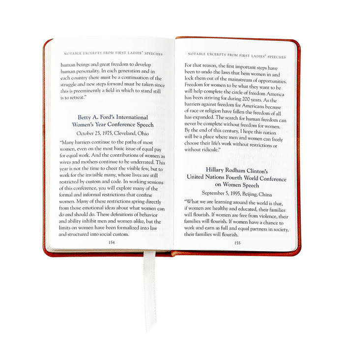 United States Constitution in Navy Traditional Leather — open pages showing the edition’s printed content