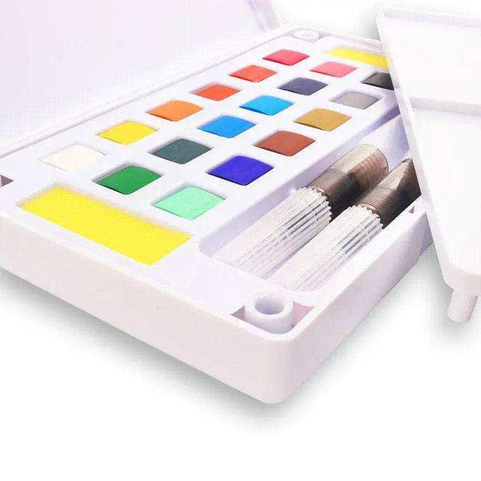 paint set with palette sponge and brush options for beginners