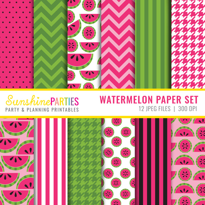 Watermelon Digital Paper Set
