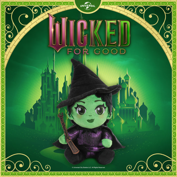 Wicked: For Good Glinda and Elphaba plush bundle featuring two soft plush toys of the iconic characters from the Wicked musical.