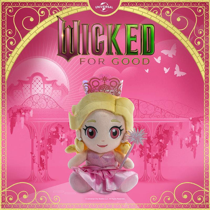 Wicked: For Good plush bundle featuring Glinda and Elphaba stuffed toys from the Wicked brand, soft and detailed.