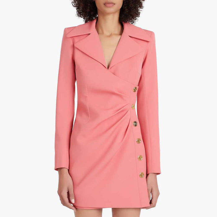 Women Long Sleeve Wrap Mini Dresses