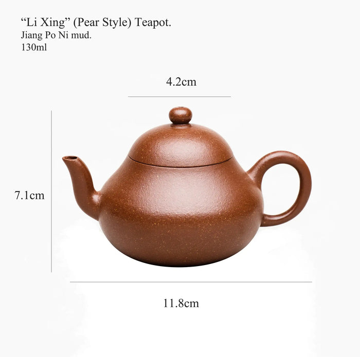 Yixing "Li Xing" (Pear Style) Teapot in Jiang Po Ni Clay - King Tea Mall - photo 2