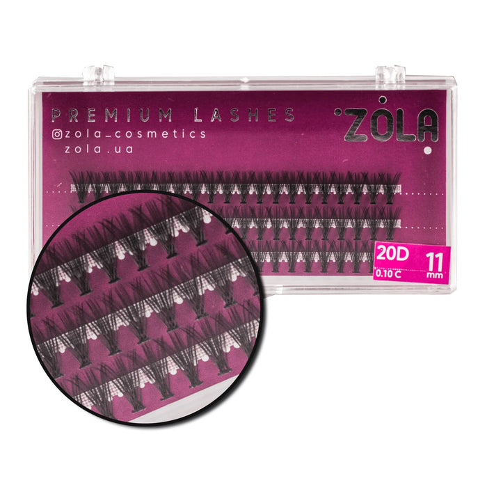 ZOLA Lash Clusters Extension 20D 11 mm Lash Clusters ZOLA