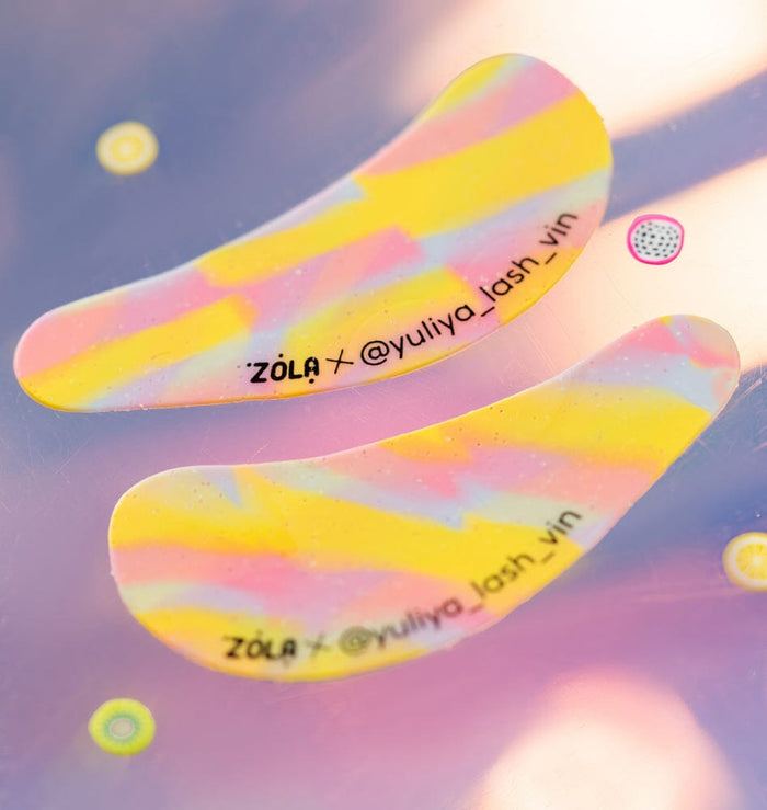 ZOLA x Yuliya Lash Vin Multi-functional Silicone Patches, Yellow-Pink-Blue Streaks Silicone Patches ZOLA