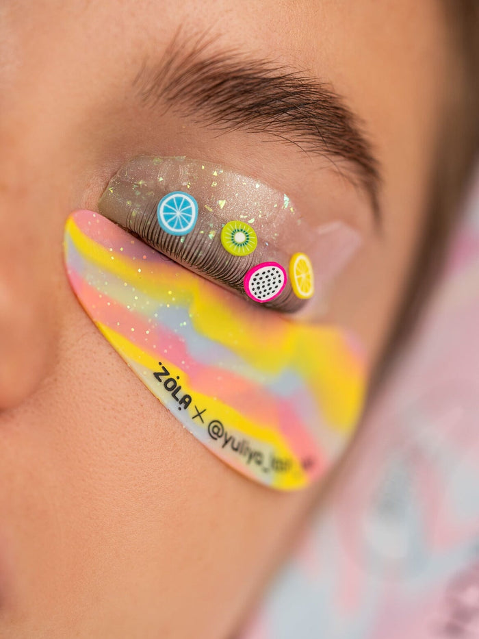 ZOLA x Yuliya Lash Vin Multi-functional Silicone Patches, Yellow-Pink-Blue Streaks Silicone Patches ZOLA