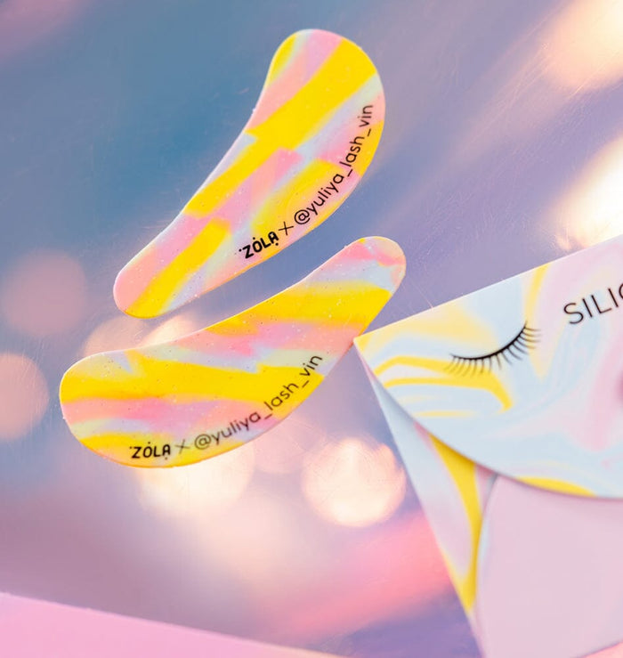 ZOLA x Yuliya Lash Vin Multi-functional Silicone Patches, Yellow-Pink-Blue Streaks Silicone Patches ZOLA